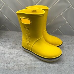 CROCS Kids Bright Yellow Rain Boots